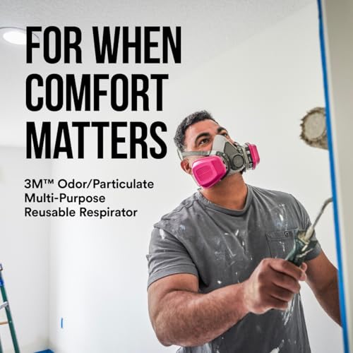 3M P100/OV Odor/Particulate Multi-Purpose Reusable Respirator 65021, NIOSH-APPROVED Organic Vapor Cartridge, Medium - size: 3 Pack