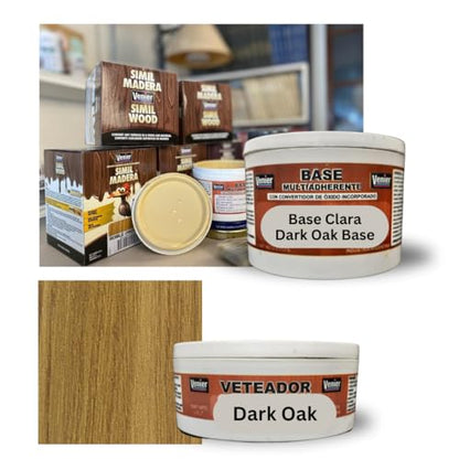 Venier Wood Like Paint Garage Doors (Dark Oak) - Furniture Cabinets Metal - Interior Exterior Paint - Liquid Wood (25,36 fl. oz) - color: Dark Oak