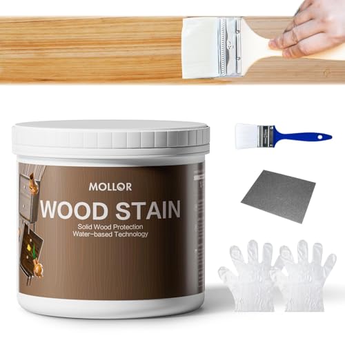 32 Oz Wood Stain and Sealer in One, Transparent, with Tools - color: Transparent, size: 32 FL.OZ