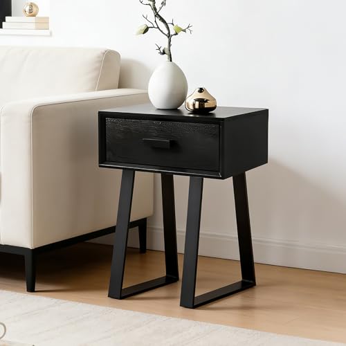 16" Metal Bench, Desk and Coffee Table Legs, Heavy Duty Trapezoid Furniture Legs, Black End Table Legs, Set of 2 (Bear Up to 400lb) - color: Trapezoid 1, size: 16 IN