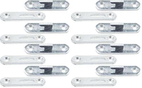 Antrader 3-Inch Bed Rail Fasteners,Wood Bed Rail Connecting Fittings Zinc Round Bed Hook Set of 4 (Pack of 2) - size: 2.95 Inch Long (Pack of 2)