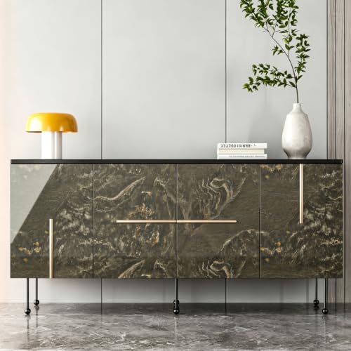 Glossy Brown Marble Wallpaper for Kitchen Marble Contact Paper