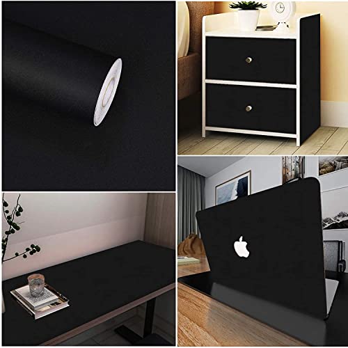 practicalWs Peel and Stick Wallpaper 23.6" x 118" Black Wallpaper - color: Black, size: 23.6" x 118"