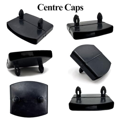 30pcs 54x9mm Black Replacement Bed Slat Plastic Centre Caps Holders for Holding Securing Wooden Slats Bed Base,Width 54mm x Height 9 mm (Inside Dimension) - size: Centre Caps 30 pcs