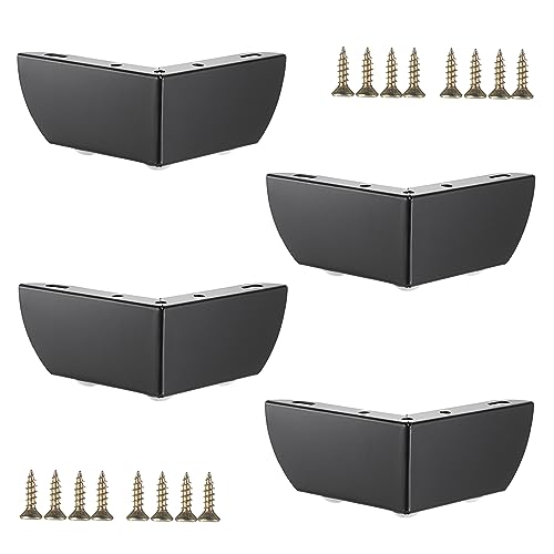 OwnMy 4PCS Metal Furniture Legs 2 Inch Black Sofa Legs Dresser Legs - size: 2 Inch