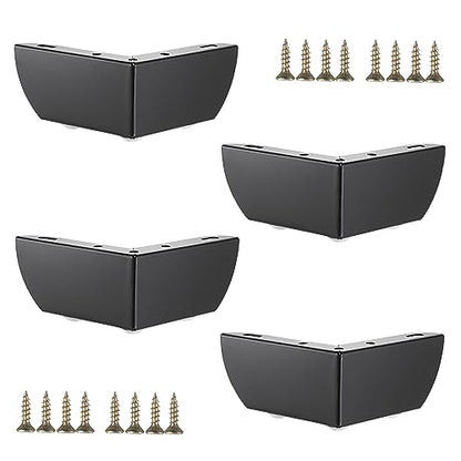 OwnMy 4PCS Metal Furniture Legs 2 Inch Black Sofa Legs Dresser Legs - size: 2 Inch