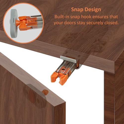Push to Open Door Latch,5 Pack Non-Magnetic Heavy Duty Push Latch for Hidden Door Push Release Drawer Pull Touch Lock Tip On Closet Close Strong Pop Out,Push to Open Kitchen Cabinet Hardware