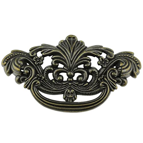 4-Pack 3" C-C Vintage Style Bail Dark Antique Bronze Drawer Pull Cabinet Handle Dresser Pulls Kitchen Hardware 76 mm Centers (4)