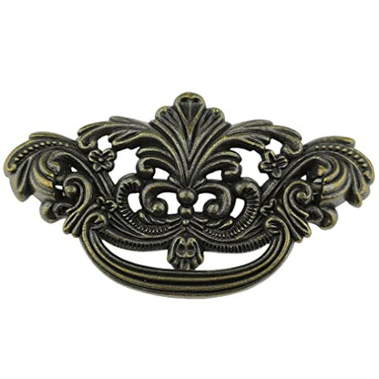 4-Pack 3" C-C Vintage Style Bail Dark Antique Bronze Drawer Pull Cabinet Handle Dresser Pulls Kitchen Hardware 76 mm Centers (4)