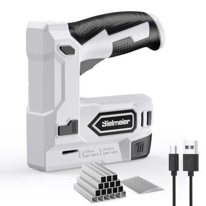 Bielmeier 2-in-1 Cordless T50 Staple Gun & Brad Nailer, 4V Battery Powered