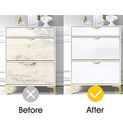 Arthome Peel and Stick Wallpaper - White Wood Contact Paper - White Wallpaper - Self-Adhesive, Removable and Waterproof for Cabinet, Countertop (33" x 120") - color: White Wood, size: 33" x 120"
