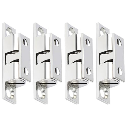 Alise 40mm Brass Double Roller Catch Cabinet Latches Door Catch,4 Pcs - color: Silver, size: 40mmX24mm