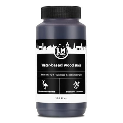 Water-Based Wood Stain 15.2 fl oz - Mahogany - Interior Stain for Furniture & Craft Wood | Easy Application | No Sanding Needed | Low Odor | All-in-One Stain - color: Mahogany