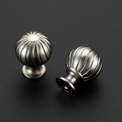 12 Pack Brushed Nickel Cabinet Knobs, 1 Inch Round Dresser Drawer Knobs - color: Brushed Nickel