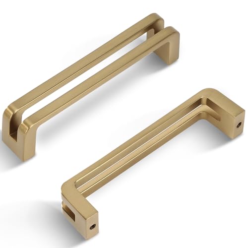 3-3/4 Inch(96mm) Hole Center Champagne Bronze Zinc Alloy Solid Cabinet Pulls,Dresser Cabinet Handles Luxury Cabinet Pull Hardware for Bedroom, Kitchen 6 Pack 7600 - color: Champagne Bronze, size: 3-3/4 Inch Hole Center