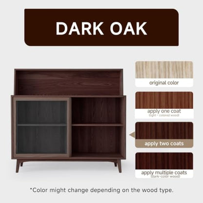 Wood Stain and Sealer, Built‑in Brush, Dark Oak, 5.29 Oz - color: Dark Oak, size: 1 Pack