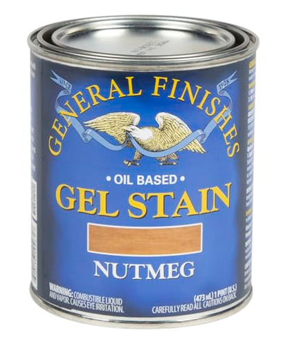 General Finishes Oil Base Gel Stain, 1 Pint, Nutmeg - color: Nutmeg, size: 1 Pint