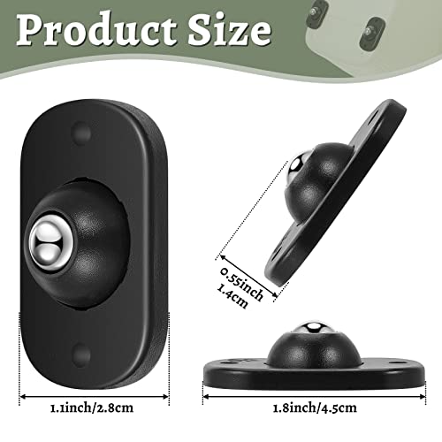 Honoson Self Adhesive Caster Wheels,Black,1 Steel,16 Pcs - color: Black, size: 1 Steel