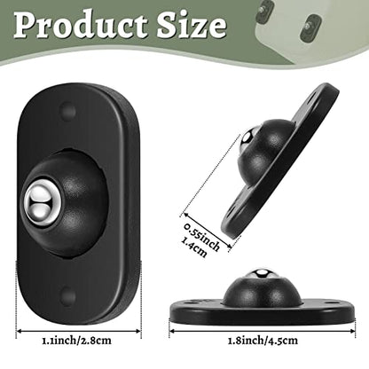 Honoson Self Adhesive Caster Wheels,Black,1 Steel,16 Pcs - color: Black, size: 1 Steel