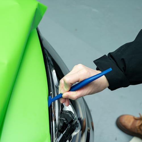 FOSHIO Knife Tape Window Tint Kit, 5M Finish Line and 2PCS Felt Squeegee with Felt Replacements, Vinyl Cutter Knife Utility Knife and 10PCS Blades, 2PCS Micro Squeegee Corner Squeegee Vinyl Wrap Tools