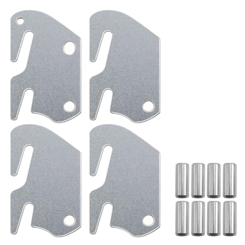 NEWHOOK 4 Pcs Universal Wood Bed Rail Hook for Bed Frame with Pin