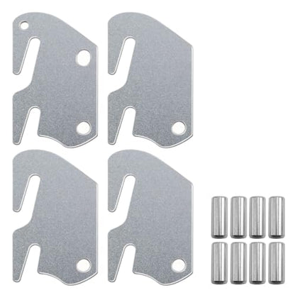 NEWHOOK 4 Pcs Universal Wood Bed Rail Hook for Bed Frame with Pin