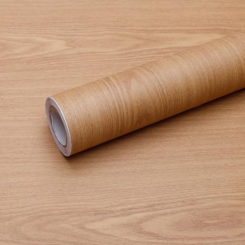 Wood Grain Contact Paper Peel and Stick Wallpaper Self Adhesive Wall Paper for Furniture Countertop Drawer Shelf Liner Cabinet Waterproof Easy to Clean 23.6" X 196" - color: Teak, size: 23.6"W x 196"L