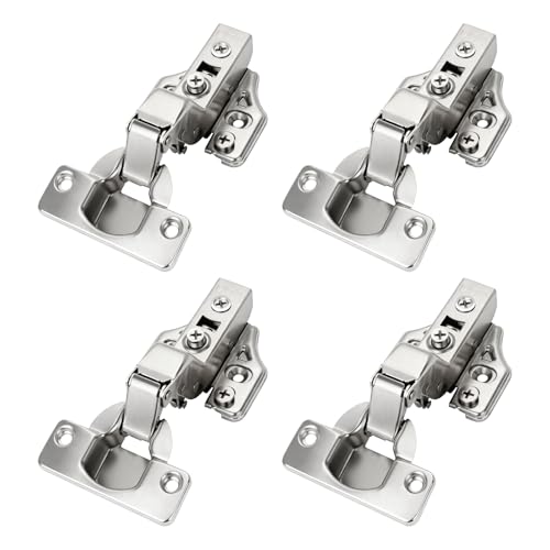 4 Pack Soft Close Inset Cabinet Hinges 35mm, 3D Hydraulic - size: Inset