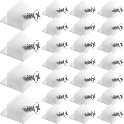 Canomo 50 Packs Fixing Mending Wedges 90 Degree Drawer Plastic Angle Code Bracket for Furniture Chest Drawer Bottom Repair with Screws,17.5x16x9.5mm - size: 17.5x16x9.5mm