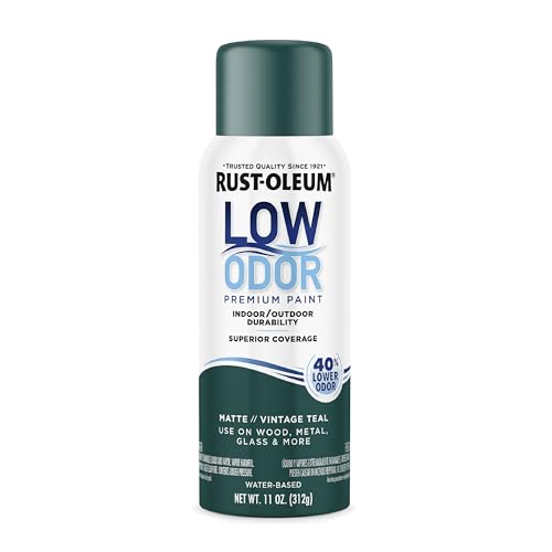 Rust-Oleum Low Odor Premium Spray Paint, Matte Vintage Teal - color: Matte Vintage Teal, size: 11 Ounce (Pack of 1)