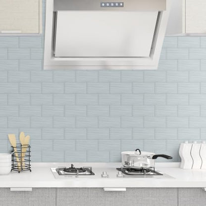 AULIGET 100-Piece Stainless Steel Subway Tile Peel and Stick Backsplash, 3" x 6" Metal Stick on Wall Tiles for Backsplash Kitchen, Bathroom, Laundry Room, Camper, Fireplace - color: Stainless Steel