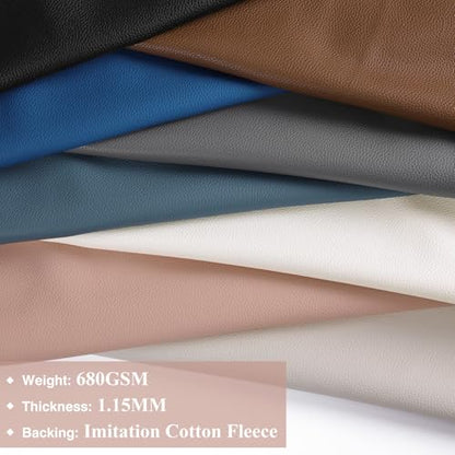 Faux Leather Fabric 55" W 1.15MM Thick Marine Vinyl Fabric 3 Yards 55"x108" - color: Pink, size: Pre-Cut 3 Yards