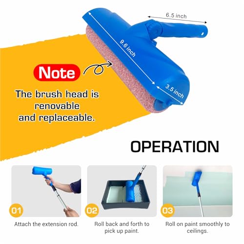 Nichiyo 10 Inch Ceiling Paint Roller with Shield & Adjustable Head - color: EL01160