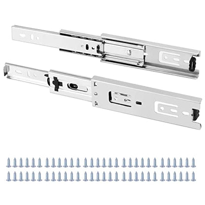 SEUNMUK 6 Pairs 6 Inch Full Extension Less Noise Drawer Slides 3 Section Ball Bearing Side Mounted Drawer Slider Heavy Duty Drawer Slides, with 48 Mounting Screws, 100 LB, Silver - size: Silver 6 Inch -6 Pairs