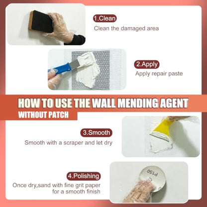 Drywall Repair Kit, 10.6oz Wall Spackle Repair Kit for Wall Hole Repair - size: 10.6oz