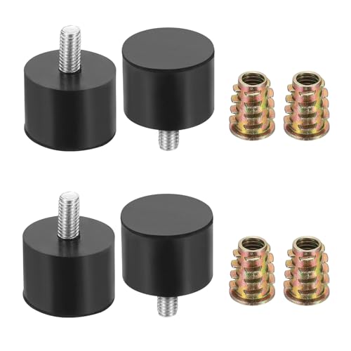 uxcell 4Pcs M6 x 12mm Thread Adjustable Furniture Levelers, 25x31mm Furniture Leveling Feet Screws in Threaded Glide Leveling Floor Protector for Table Chair Cabinet Legs - size: M6 x 12mm Thread, 25x31mm