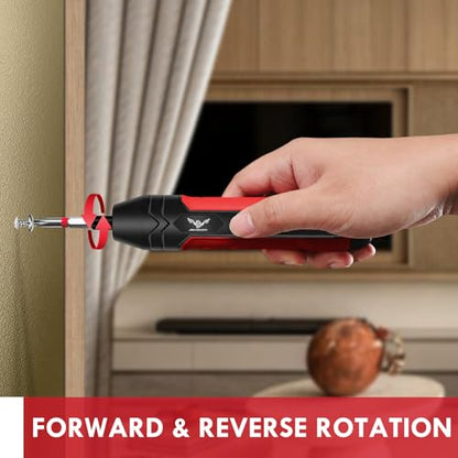3.6V Electric Screwdriver Rechargeable, Cordless Screwdriver - color: Red-36pcs