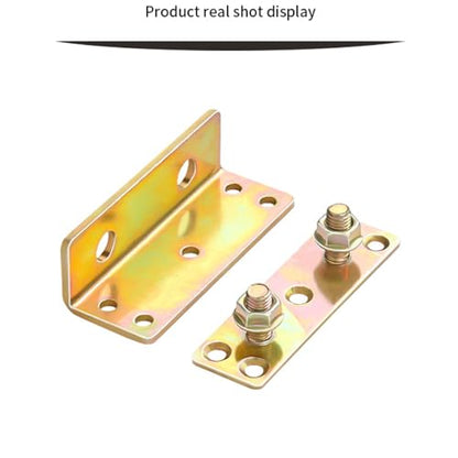 Bed Rail Brackets Bed Frame Hardware Gold - color: Gold, size: Medium
