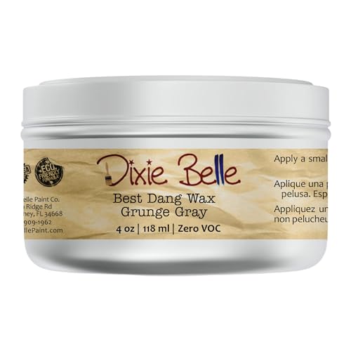 Dixie Belle Paint Company - Best Dang Furniture Wax - Grunge Gray (4oz) - color: Grunge Gray, size: 4 Ounce (Pack of 1)