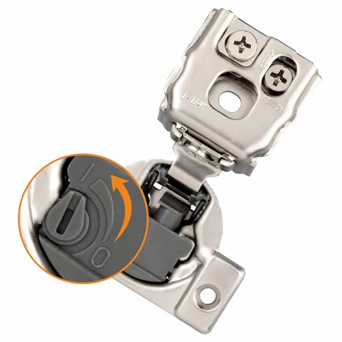 60 Pcs 1 1/4" Overlay Soft Close Cabinet Hinges Variable Close Speed - size: 4D 1-1/4 inch Overlay