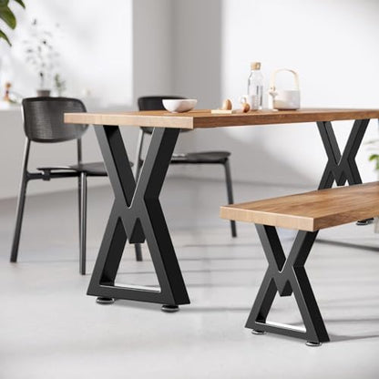 36" Metal Coffee Table Legs, V-Type Set of 2, 91 cm H x 45 cm W - size: 36" V-Type