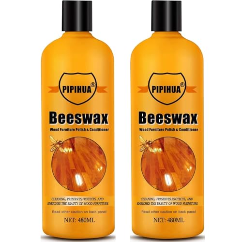 PIPIHUA Beeswax Polish and Conditioner for Wood Furniture - 16.23oz, 2 Pack - size: 16.23 Ounce (Pack of 2)