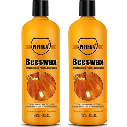 PIPIHUA Beeswax Polish and Conditioner for Wood Furniture - 16.23oz, 2 Pack - size: 16.23 Ounce (Pack of 2)