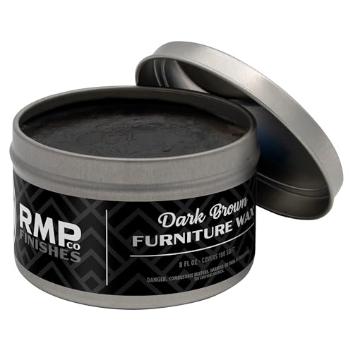 RMP Finishes Furniture Wax Sealant for Painted Furniture, Paint Sealer Topcoat for Cabinets, Unfinished Wood Decor, Beeswax, Dark Brown, 8 oz. - color: Dark Brown, size: 8 Ounce
