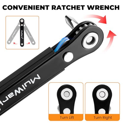 MULWARK 20pcs Small Screwdriver Set, 1/4" Right Angle Screwdriver Set, 90-Degree Offset Screwdriver for Tight Spaces, Auto Repair, Electronics, DIY Home Improvement EDC Tool Kit - size: 20-piece screwdriver set