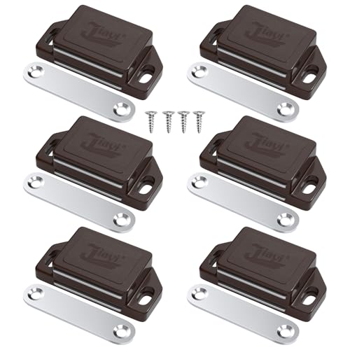 Jiayi Wardrobe Door Magnets 30 LB Cabinet Closures Furniture Catch - color: Brown