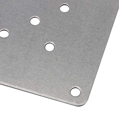 RDEXP 4X Leg Mounting Plates 8x8cm Furniture Leg Attachment Iron Plates Hole Dia 5mm