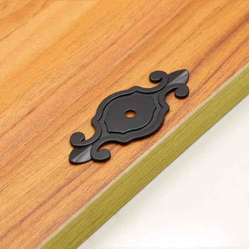 HUAMULAN 10 Pack Ceramic Knobs Leopard Dresser Cabinet Pulls with Backplate - color: HRJ1901-HeiBaoBai-10PACK
