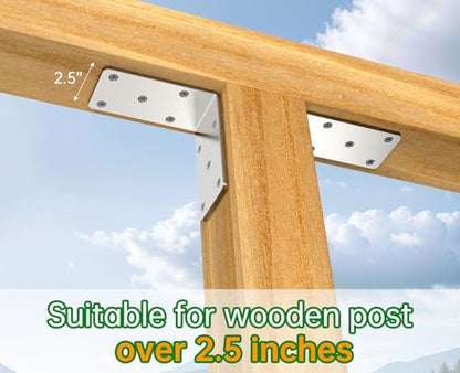 5" X 5" X 2.5" Heavy Duty L Brackets for Wood (4 PCS), L-Shaped Corner Brackets for Shelving and Furniture , Silver - size: 5x5x2.5” ( 4 Pack)