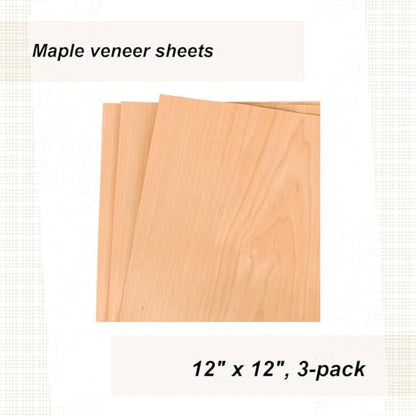 Maple Veneer 12" X 12", 3-Piece